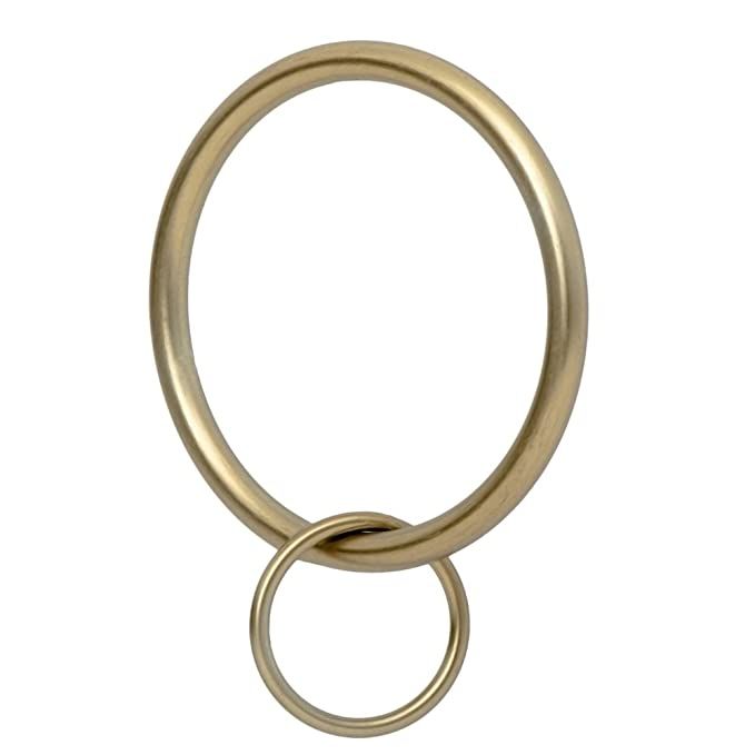 Ivilon Drapery Eyelet Curtain Rings - 2" Ring Loop for Hook Pins, Set of 14 - Warm Gold | Amazon (US)