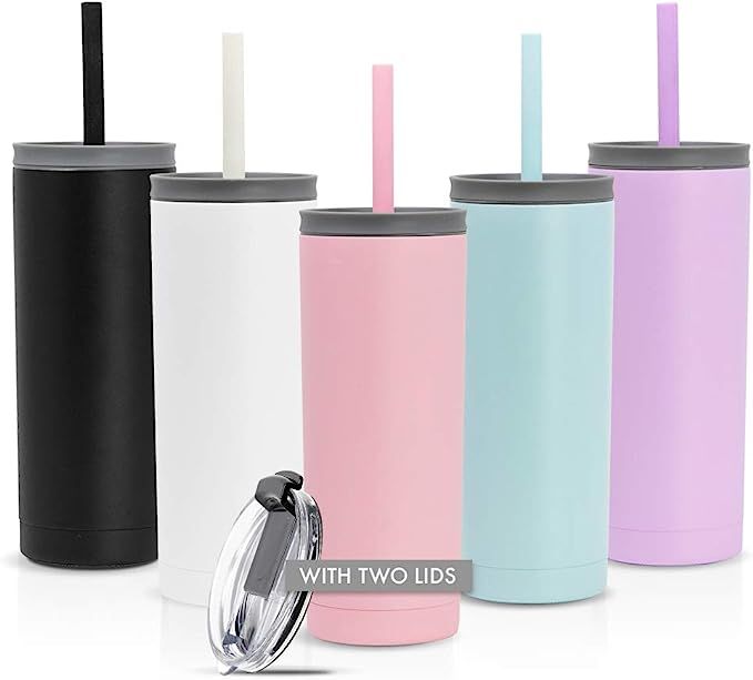 MIRA 20 oz Stainless Steel Vacuum Insulated Tumbler with Straw Lid & Flip Lid - Tumbler Cup for H... | Amazon (US)