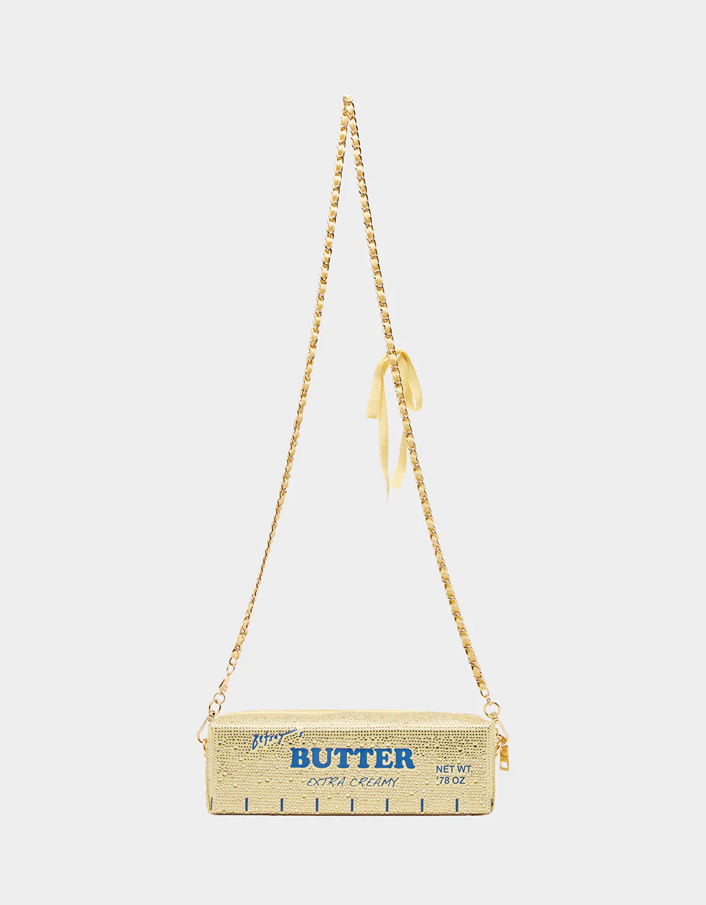 KITSCH SPREAD IT ON YELLOW | Butter Stick Crossbody Handbag | Betsey Johnson