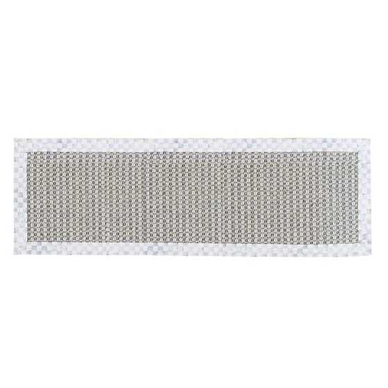 Sterling Check Chunky Sisal Wool Grey 2'6" x 9' Runner | MacKenzie-Childs