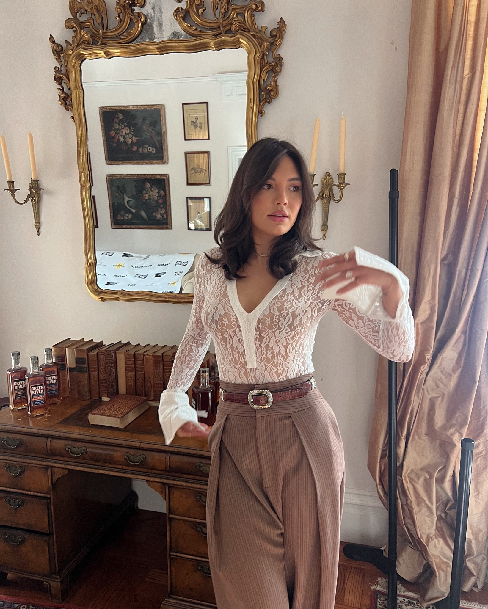 the theme is lace 

#LTKNYFW #LTKootd #LTKValentine