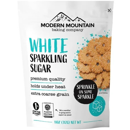 White Sparkling Sugar (11oz) – Extra Coarse Crystals for Baking, Bright White, Adds Crunch & Sparkle, Heat-Stable, Non-GMO, Gluten-Free, Sanding Sugar | Walmart (US)