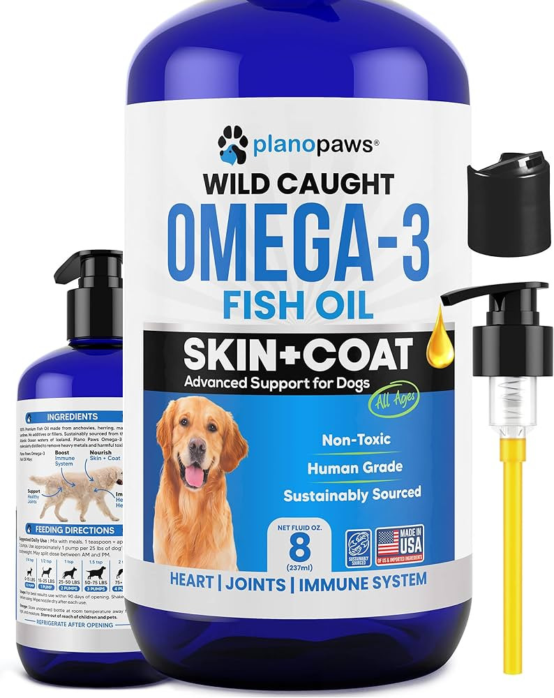Omega 3 Fish Oil for Dogs - Better Than Salmon Oil for Dogs - Dog Fish Oil Supplement for Sheddin... | Amazon (US)