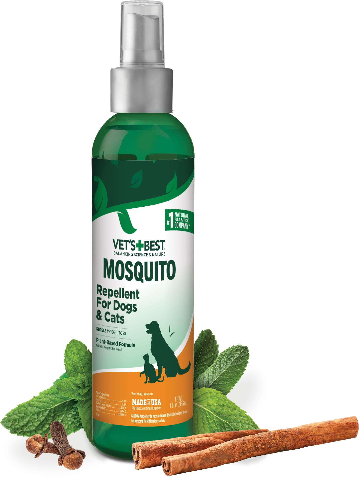 Vet's Best Mosquito Repellent for Dogs and Cats | Repels Mosquitos with Certified Natural Oils | ... | Amazon (US)