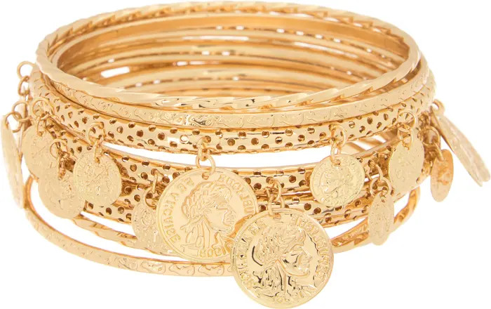 Set of 8 Assorted Bangle Bracelets | Nordstrom Rack
