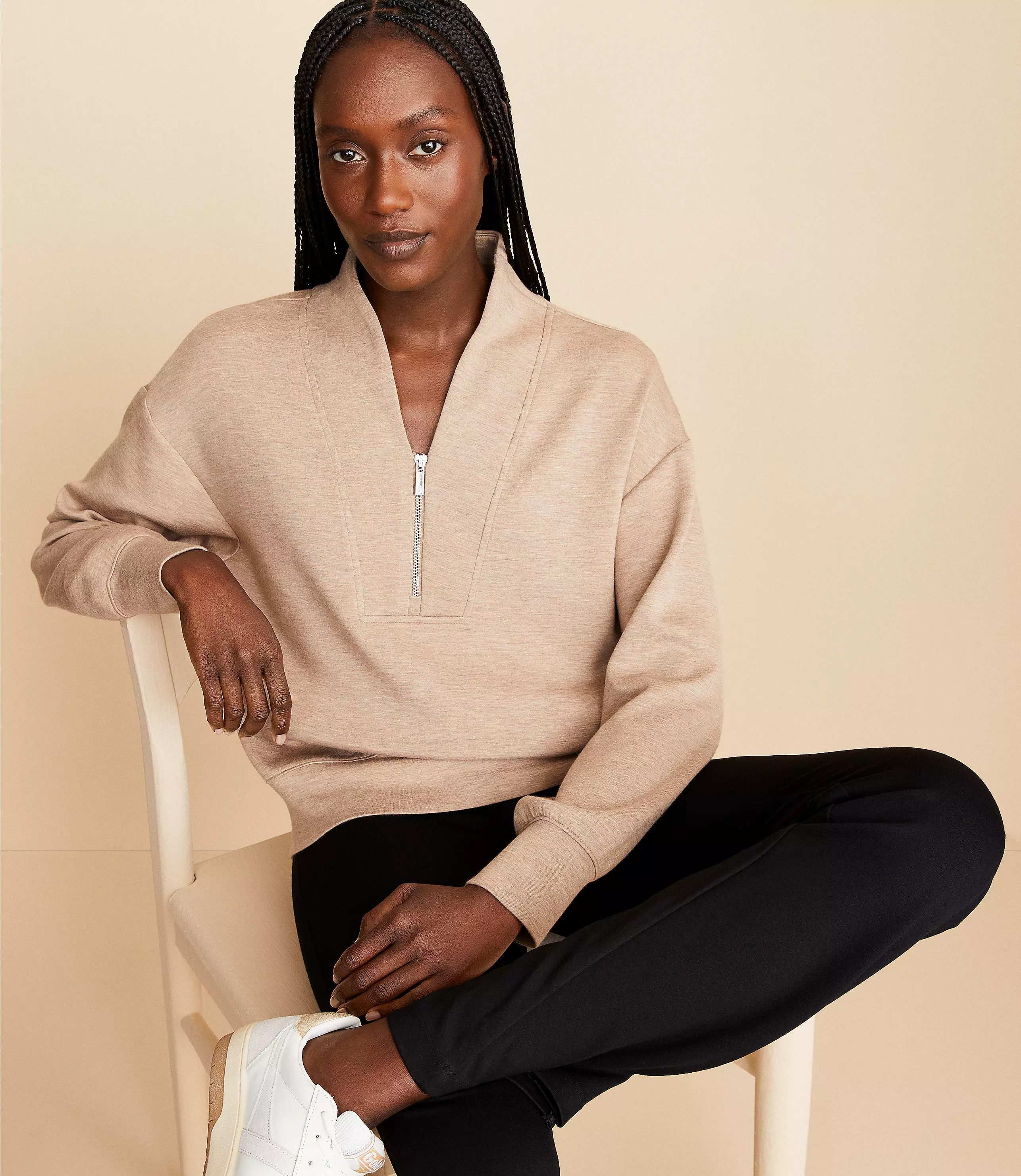 Lou & Grey Scubasoft Half Zip Sweatshirt | LOFT