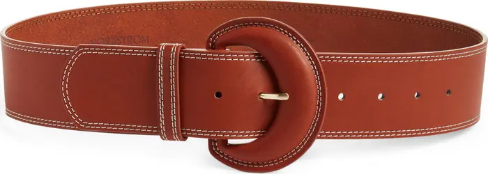 Contrast Stitch Leather Belt | Nordstrom