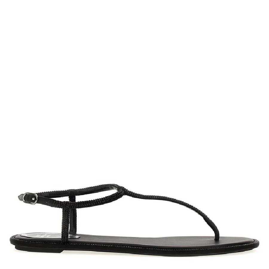 Rene Caovilla Diana Crystal Flat Sandals | Shop Simon