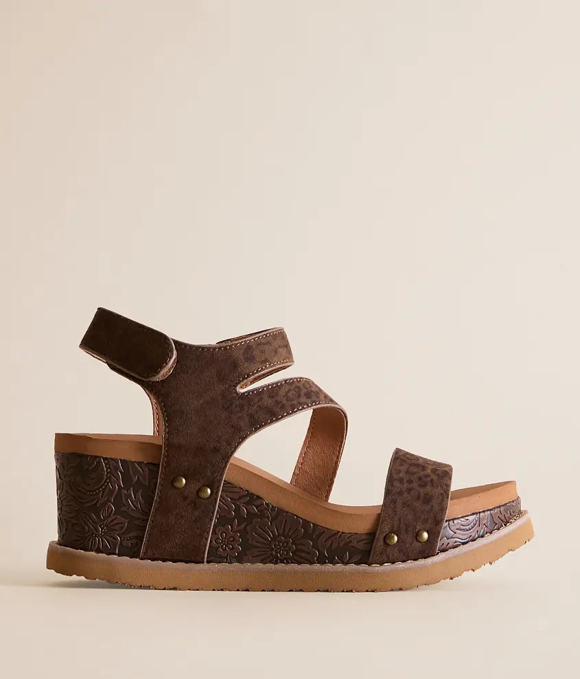 Verde Trail Leopard Wedge Sandal | Buckle