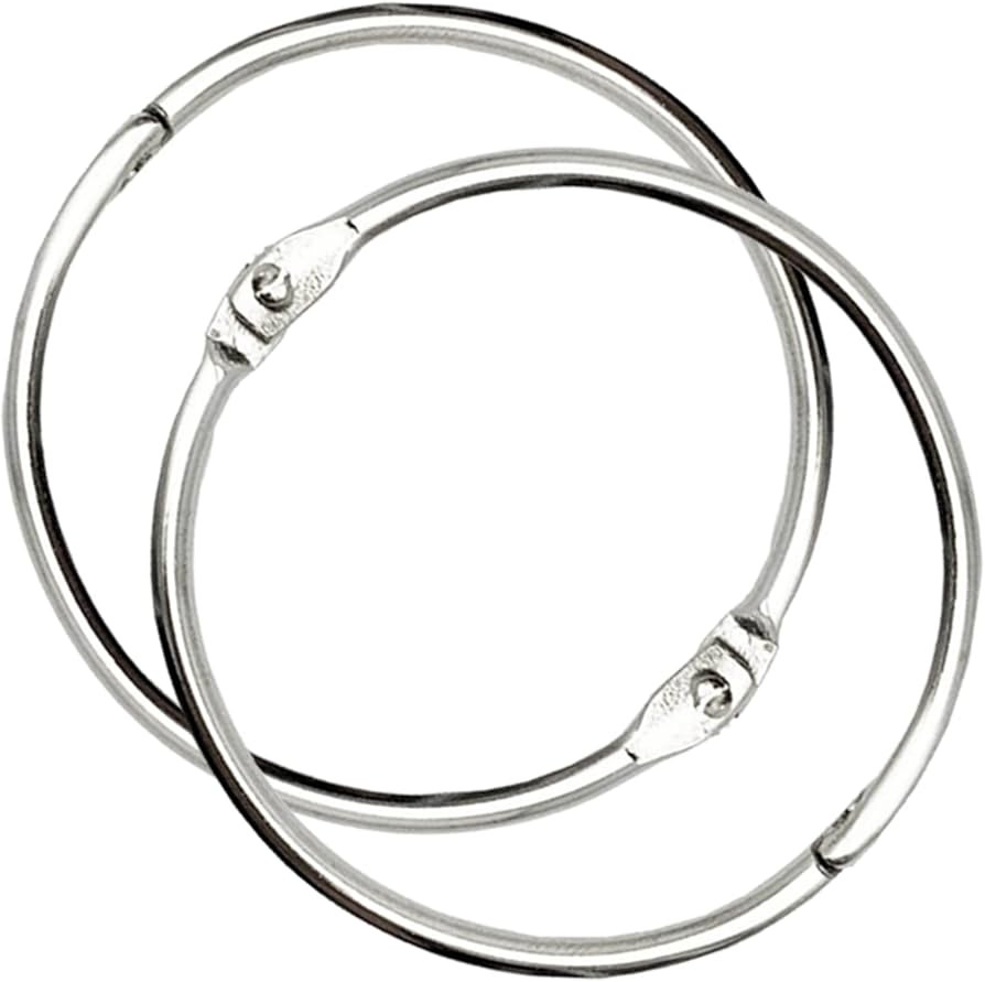 OWLKELA 2 Inch 30 Pack Loose Leaf Binder Rings, Nickel Plated Steel Binder Rings, Keychain Key Ri... | Amazon (US)