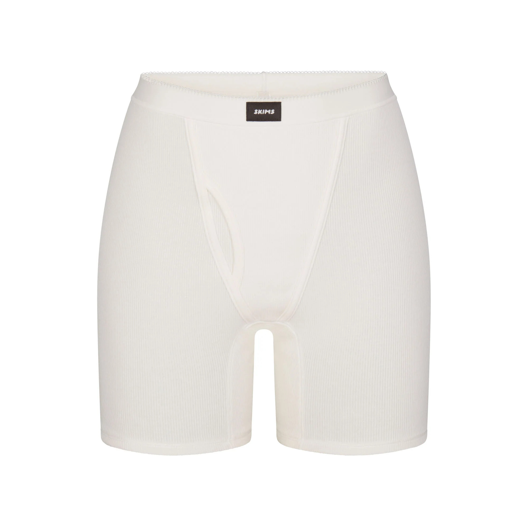 COTTON RIB PICOT BOXER | MARBLE | SKIMS (US)