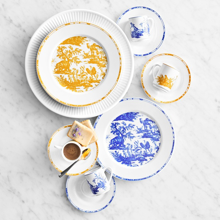 Pillivuyt French Toile Porcelain Dinnerware Collection | Williams-Sonoma