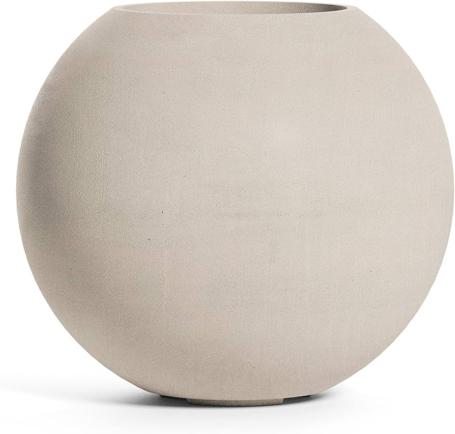 Orbo Globe Sphere Fiberglass Planter \u2013 Lightweight Indoor/Outdoor Plant Pot, Frost & Weather... | Amazon (US)