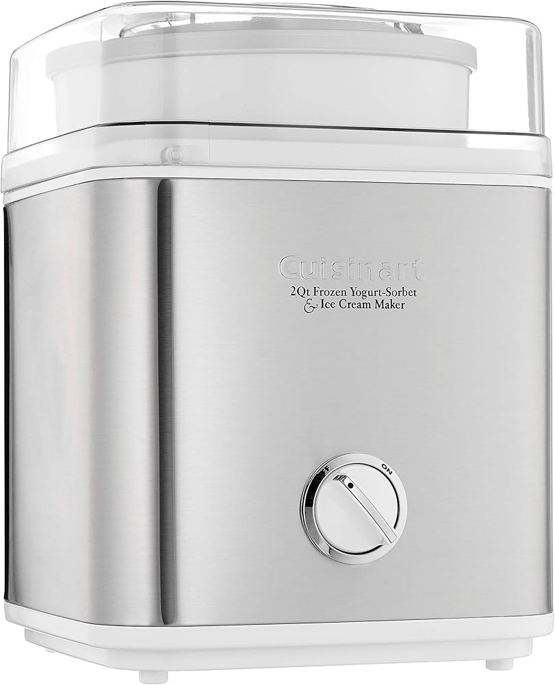 Cuisinart ICE-30R Pure Indulgence 2-Quart Frozen Yogurt, Sorbet and Ice Cream Maker, with Large Ingredient Spout for Mix ins, Makes Frozen Treats in 20 Minutes | Amazon (US)