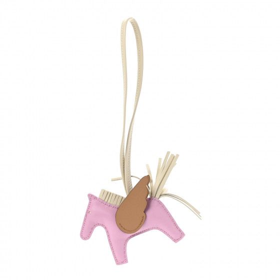 HERMES Milo Lambskin Grigri Rodeo Pegase Horse Bag Charm PM Mauve Sylvestre Craie Chai | FASHIONP... | FASHIONPHILE (US)