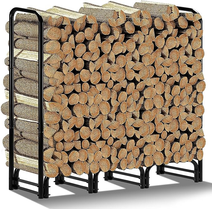 Himal Storage Firewood Rack with Steel Frame Heavy Duty Outdoor Wood Log Rack 4FT | Amazon (US)