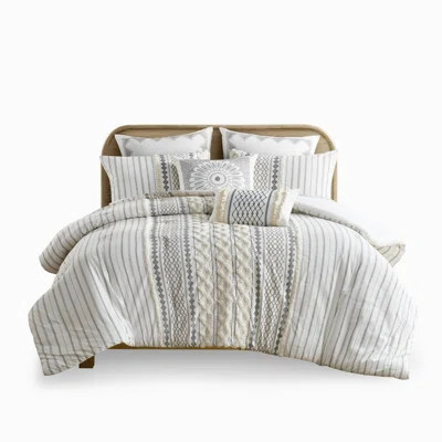 Premium Cotton Bedding Set With Tufted Chenille, Modern Style For Home | Wayfair North America