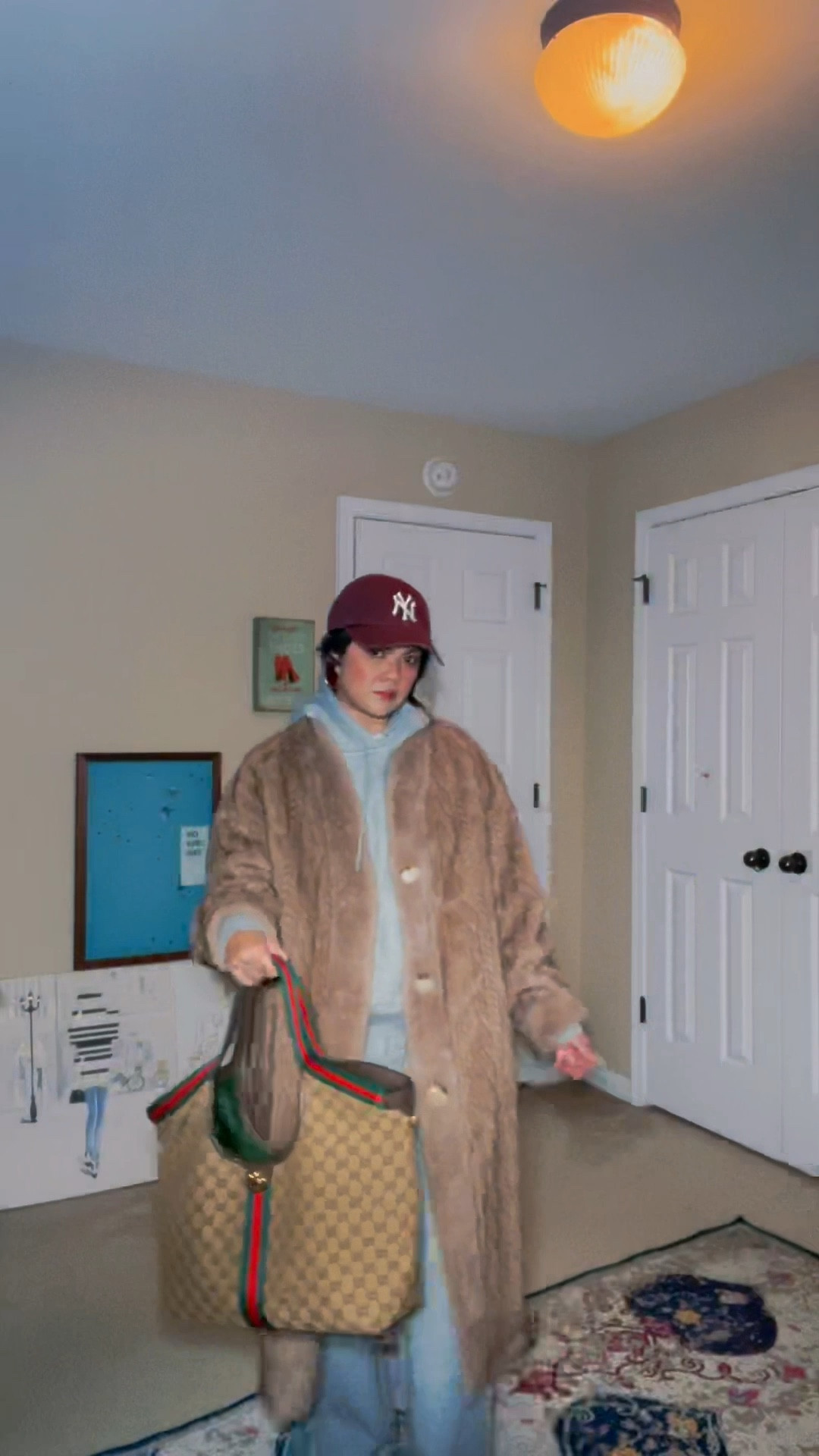 Hoodie and matching sweatpants look great with a fur coat! It creates a cool but wearable, cozy streetwear vibe.

#LTKPetite #LTKootd