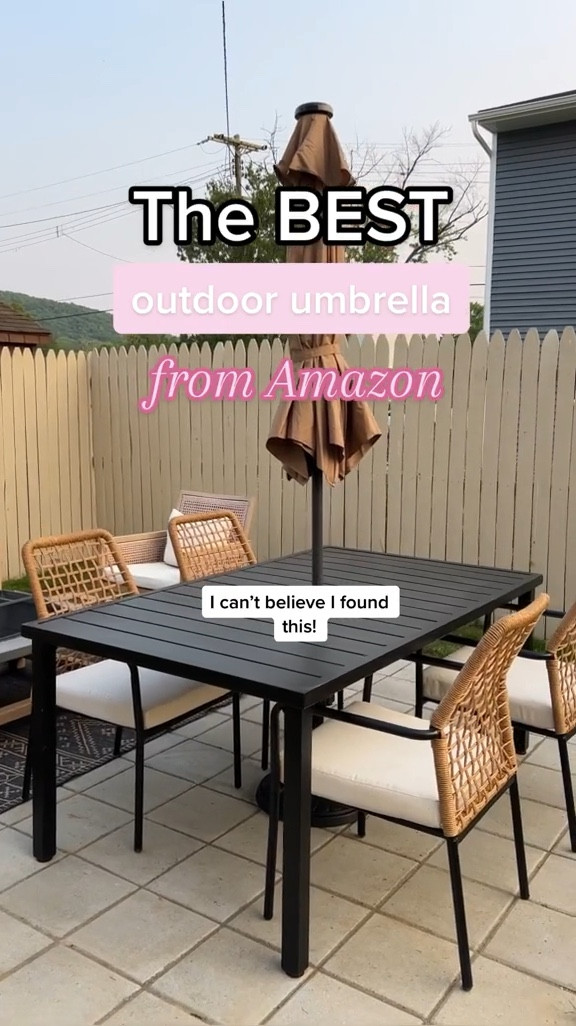 Just set up our new patio umbrella and patio furniture! // outdoor patio set, patio dining set, patio furniture, patio chairs, prime day, amazon prime day, prime day 2023, amazon prime, Amazon prime day 2023 outdoor dining set, patio umbrella, outdoor umbrella, patio dining table, patio furniture set

#LTKSeasonal #LTKunder50 #LTKsalealert #LTKFind #LTKhome #LTKunder100 #LTKstyletip #LTKfamily