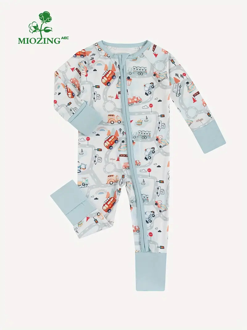 Infant Baby One-piece Romper, Baby Girl Cute Cartoon Cars Full Print Slant Zipper Long Sleeve Bod... | Temu Affiliate Program