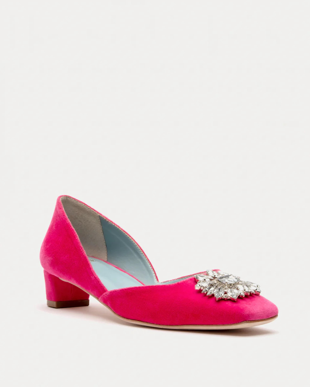McCall Mini Block Heel - Velvet Pink | Frances Valentine