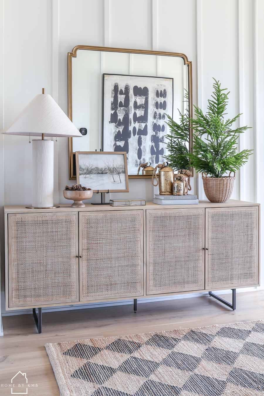 A winter moment for the console table 🤍
Balanced textures, muted neutrals, and subtle seasonal accents
•
•
•
#homebykmb #crateandbarrel #afloral

#LTKHome #LTKSeasonal