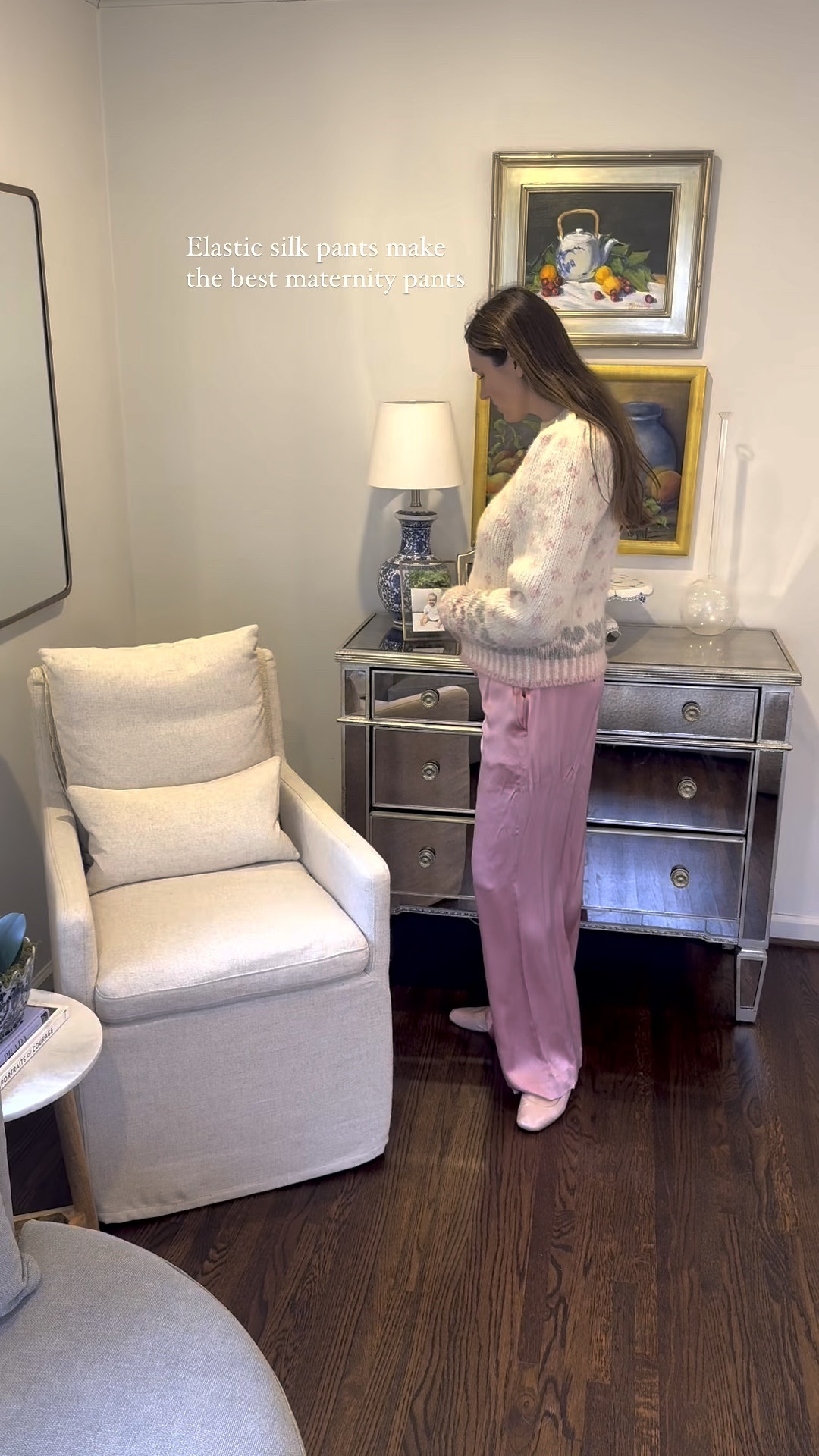 Elastic silk pants for pregnancy

#LTKBump