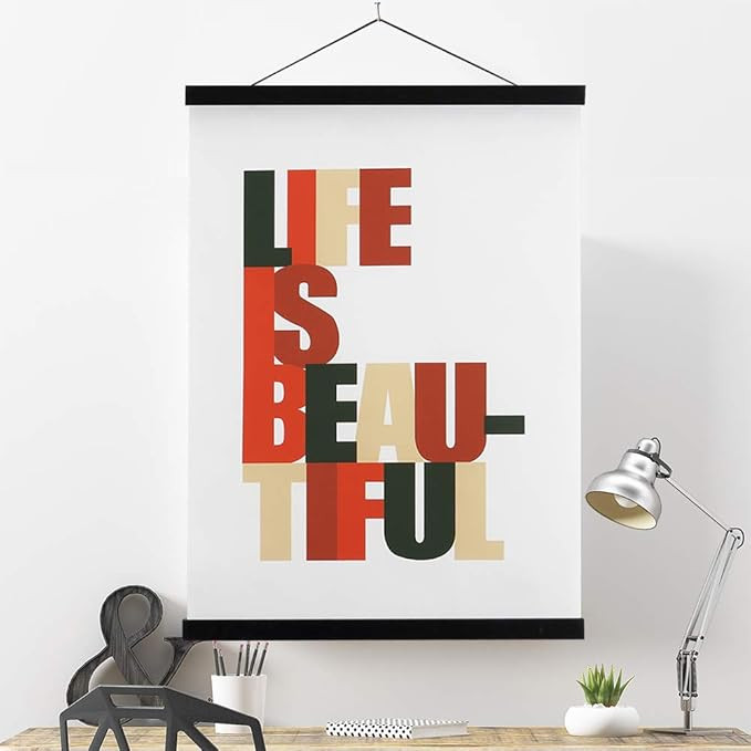 Ywlake Magnetic Poster Hanger, 18x24 18x12 18x24 Poster Frame Wood Wooden Magnet Print Posters Do... | Amazon (US)