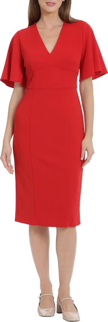 Flutter Sleeve Midi Dress | Nordstrom