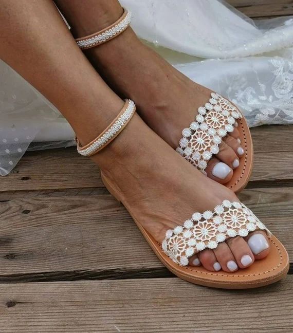 Wedding Sandals/ Bridal Shoes/ Beach Wedding Sandals/ Wedding | Etsy | Etsy (US)