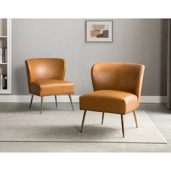 Ramel Vegan Leather Side Chair (Set of 2) | Wayfair Professional