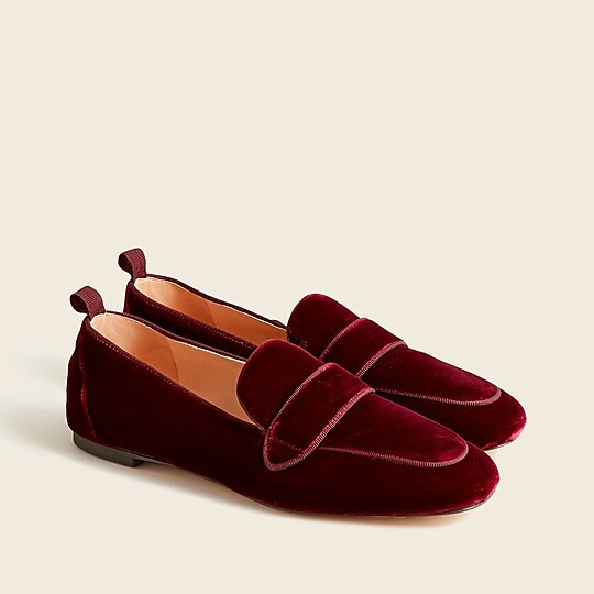 Marie tab loafers in velvet | J. Crew US
