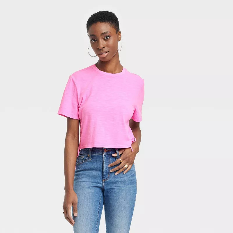 Women's Ruched Short Sleeve T-Shirt - Universal Thread™ | Target