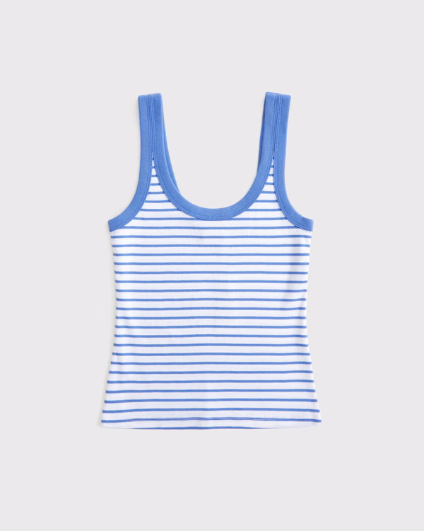 Women's Vintage Rib Tuckable Scoopneck Tank | Women's Tops | Abercrombie.com | Abercrombie & Fitch (US)