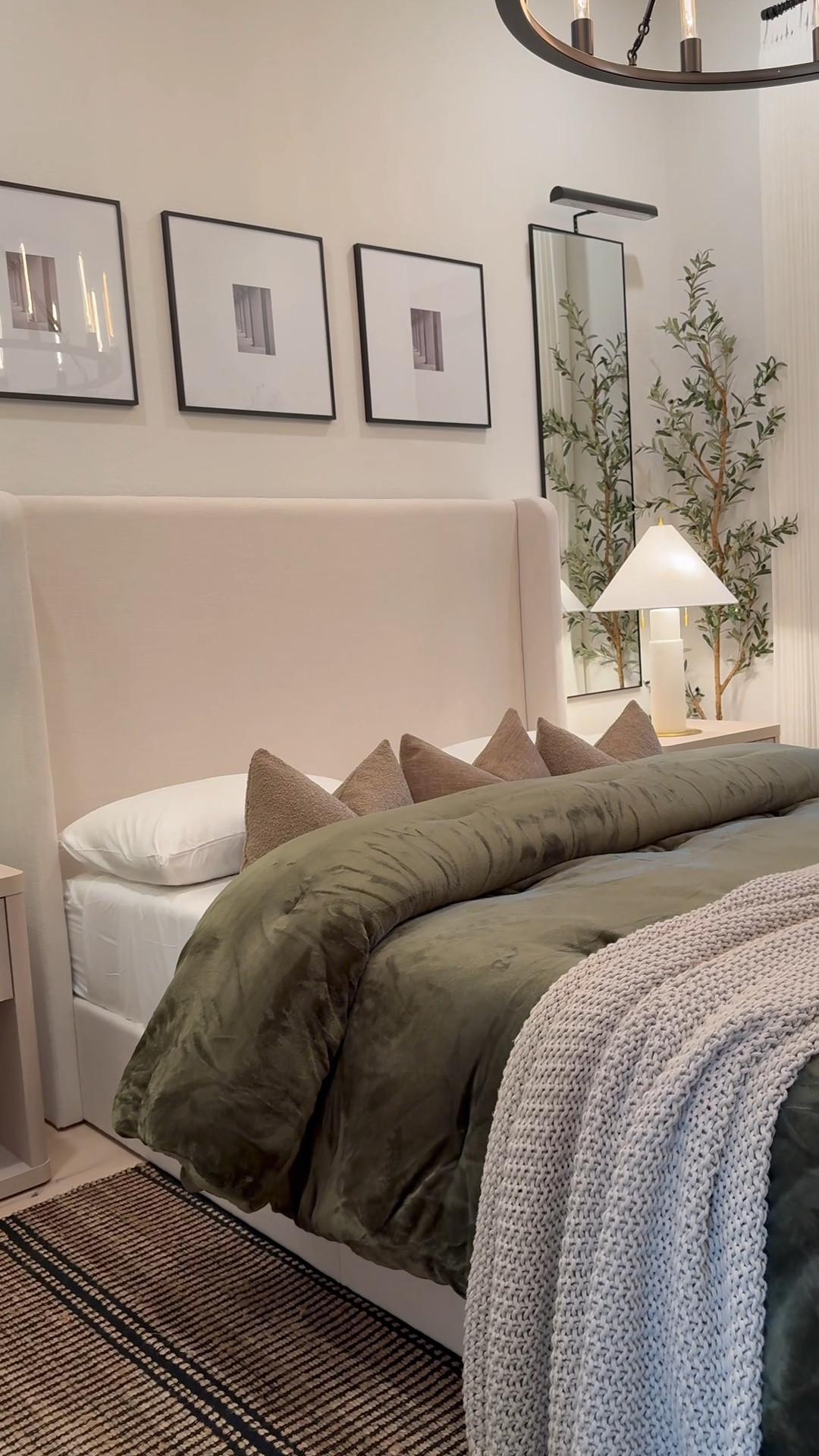 ✨ Here’s another curation of our guest room, with all the details you’ve been asking for!

The rug is an 8x10, and the bed is a queen—this time I went with queen-sized bedding since the frame sits lower than our previous canopy. I kept the mattress at a max of 12 inches to preserve the headboard’s proportions without it feeling overtaken.

The chandelier comes with bulbs, but I swapped them for T300 long lights to give a more elevated look. The frames are spaced 4.5 inches apart for balance.

✨ Want these pieces? I’ve linked the exact items for easy shopping!

#LTKSaleAlert #LTKHome #LTKStyleTip