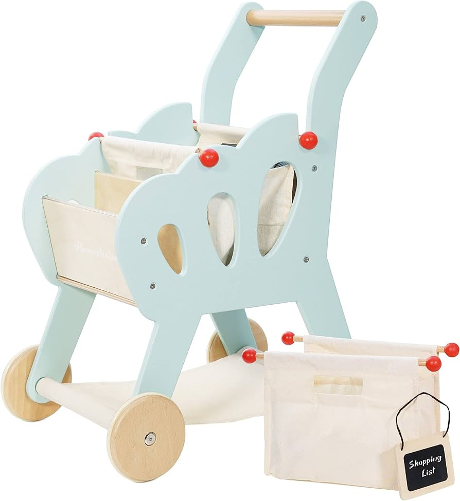 Le Toy Van - Educational Wooden Toy Role Play Grocery Store Shopping Trolley | Boys Or Girls Pret... | Amazon (US)