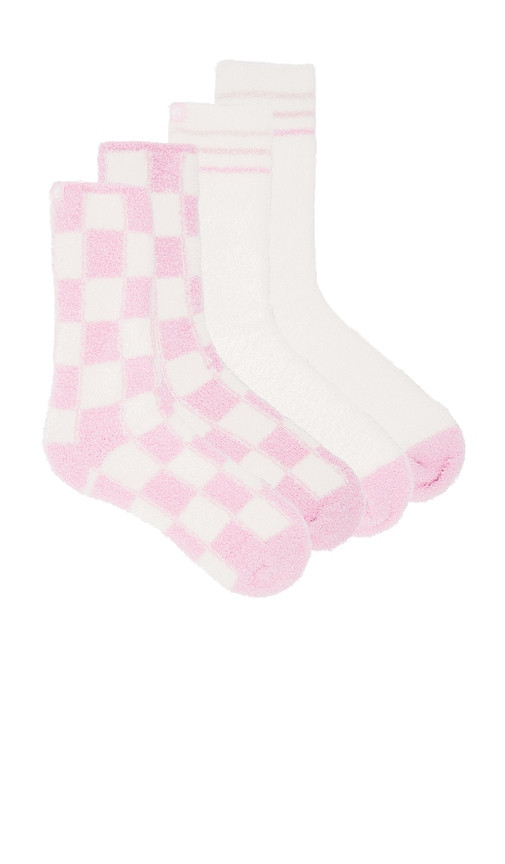 Barefoot Dreams CozyChic Barbie 2 Pair Sock Set in Pink. | Revolve Clothing (Global)