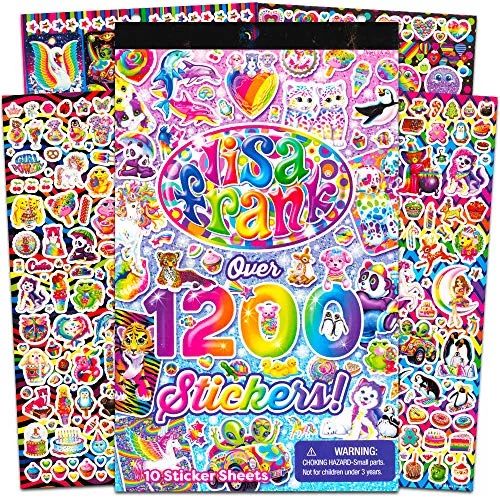 Lisa Frank 1200 Stickers Tablet Book 10 Pages Of Collectible Stickers Crafts Scrapbooking | Walmart (US)