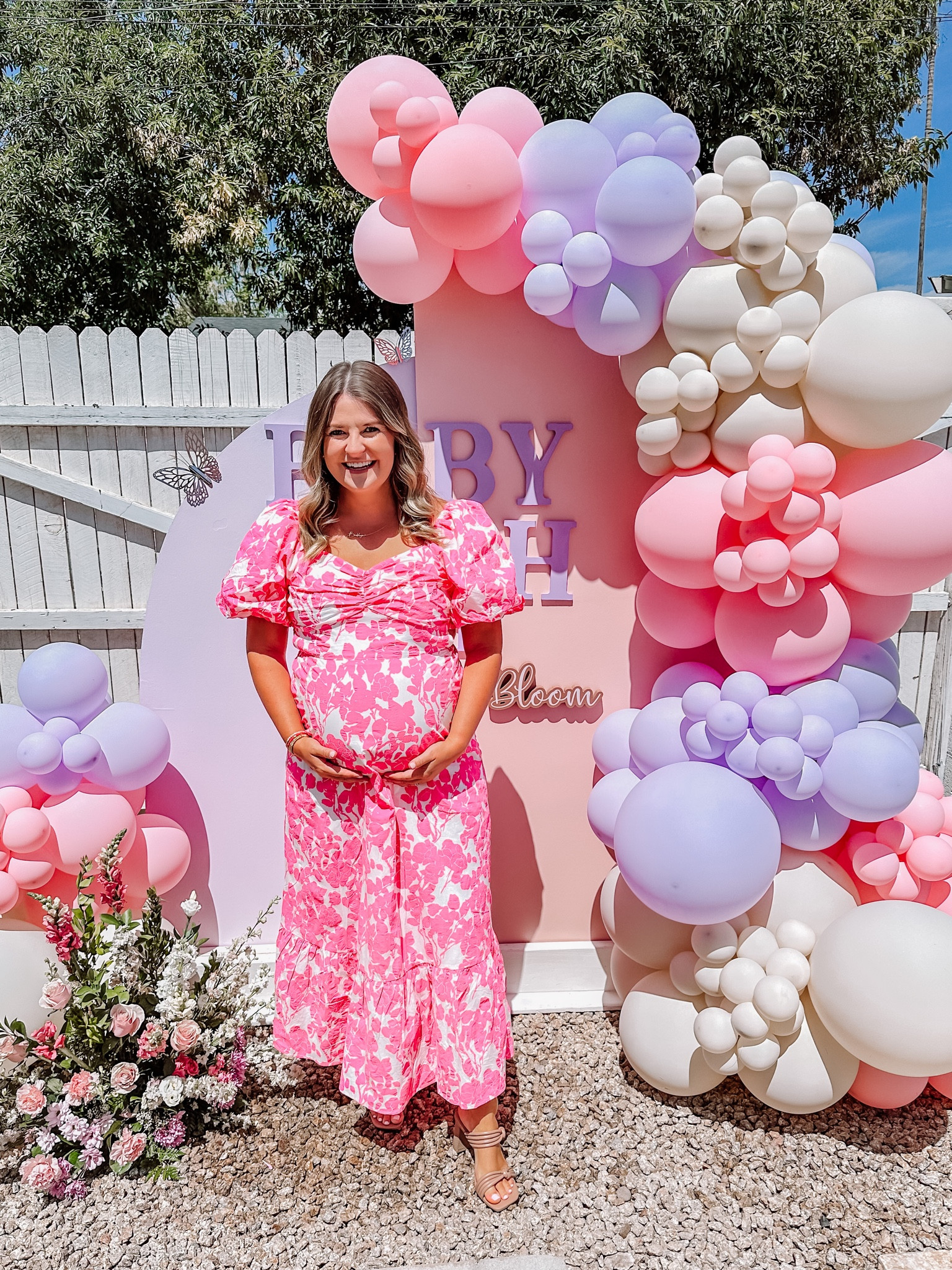 Baby shower look linked🌸💖 dress still available in red 

#LTKbump #LTKstyletip