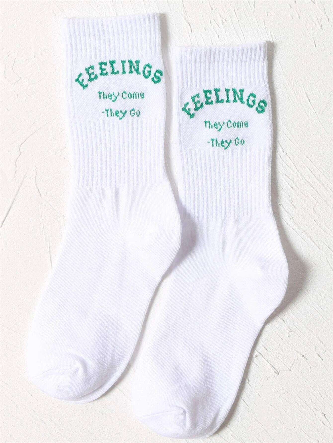 Letter Graphic Crew Socks | SHEIN