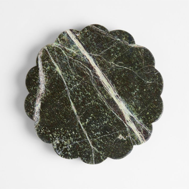 Green Scallop Marble Trivet by Laura Kim + Reviews | Crate & Barrel | Crate & Barrel