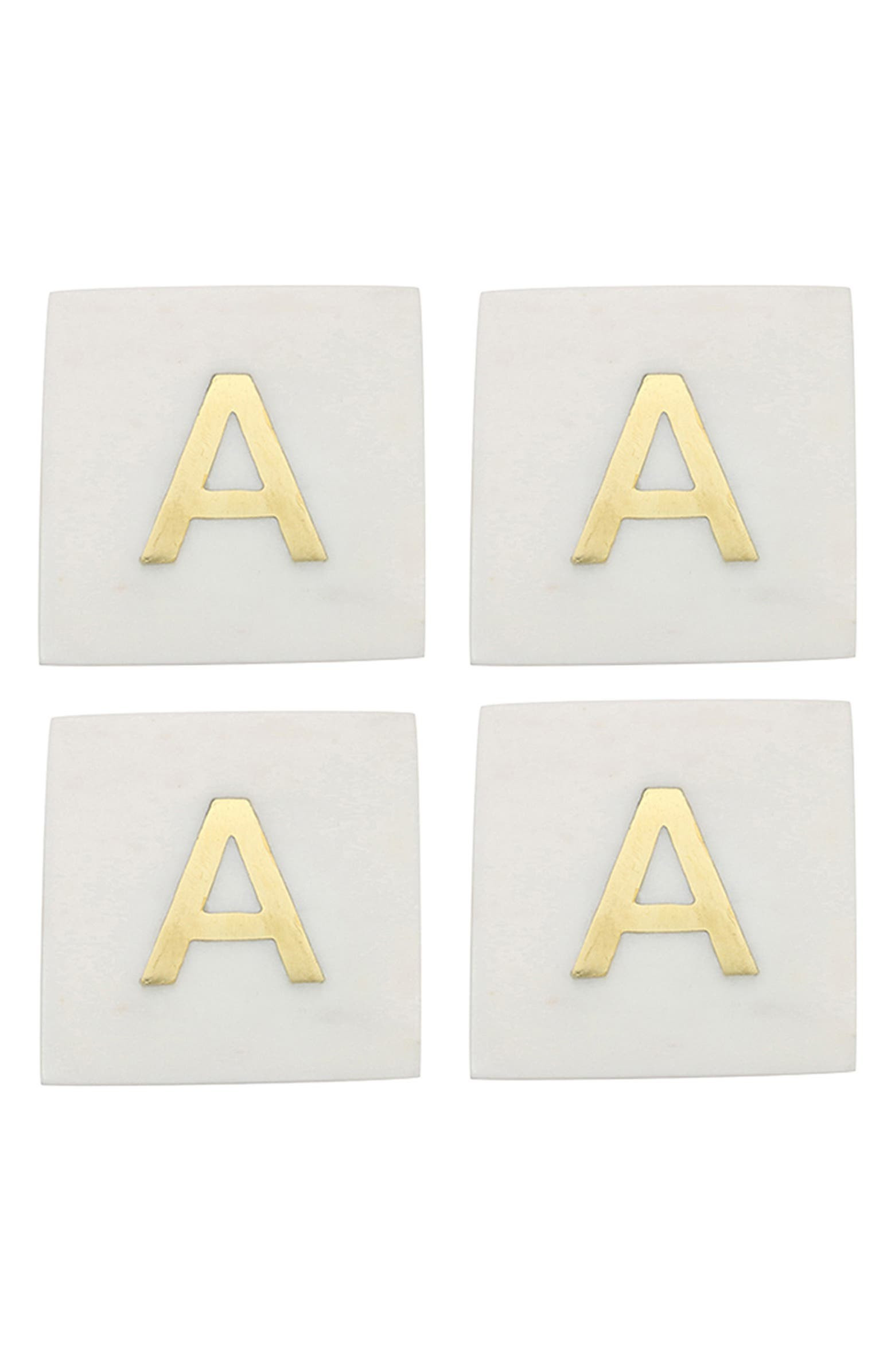 Set of 4 Monogram Marble Coasters | Nordstrom | Nordstrom