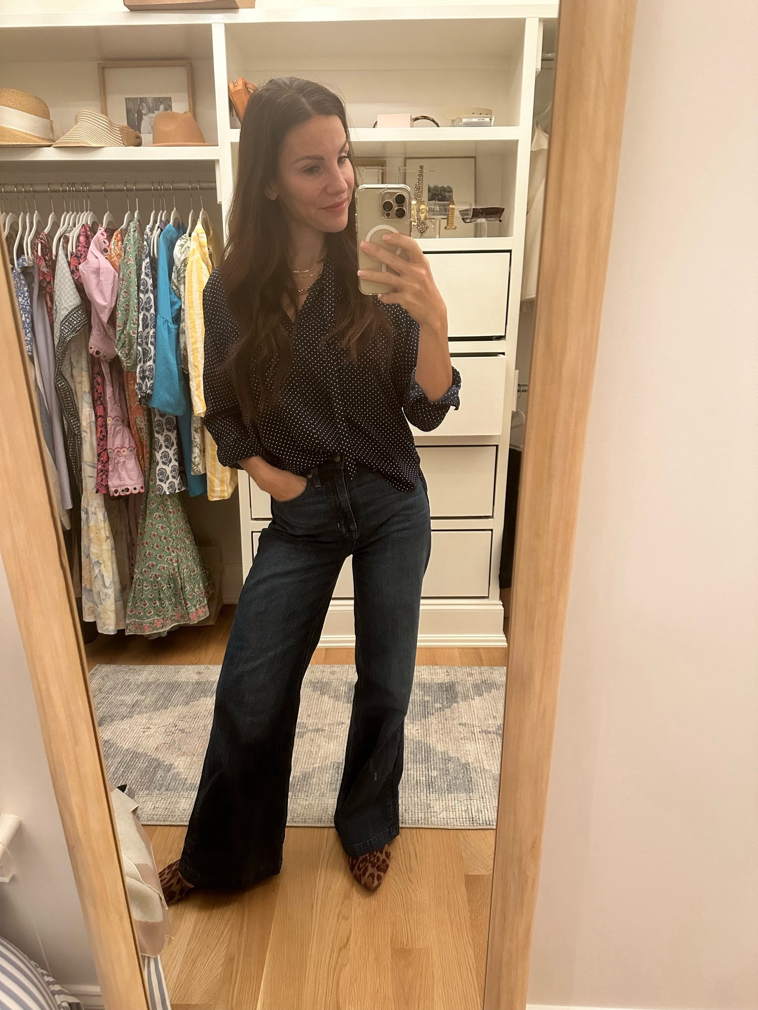 Wide leg jeans. Top and shoes old

#LTKstyletip #LTKMostLoved