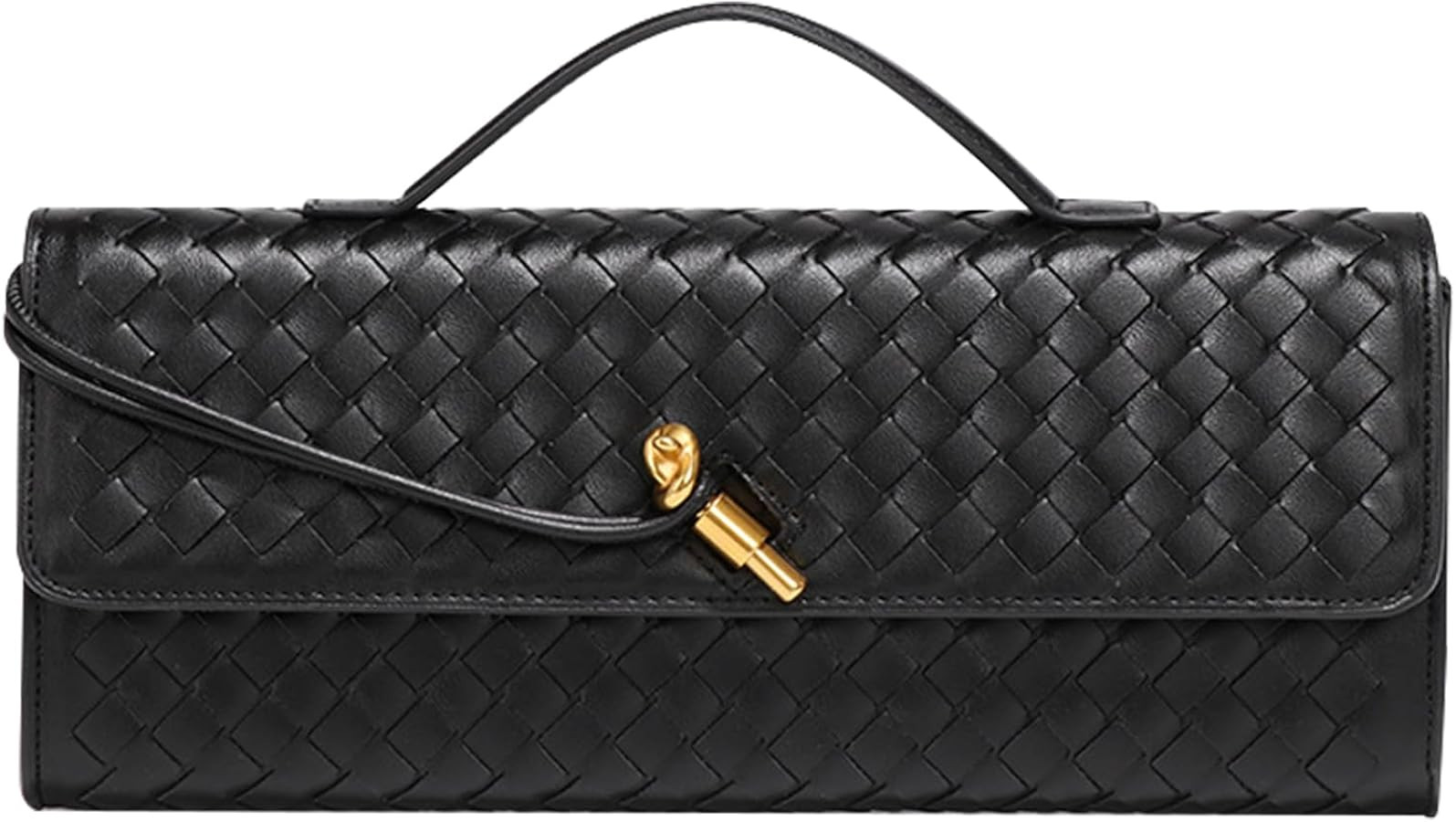 KJMYYXGS Evening Clutch Purses for Women Formal Woven Crossbody PU Leather Bags Fashion Knotted H... | Amazon (US)