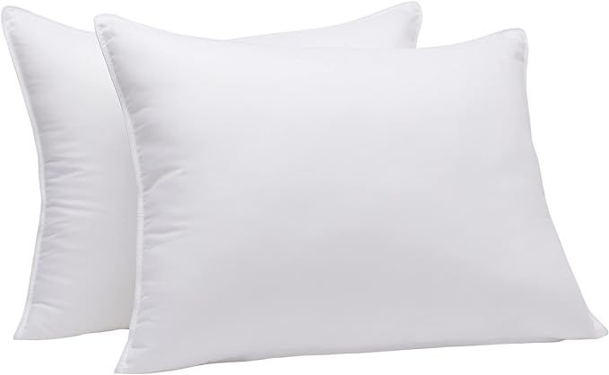 Amazon Basics Down-Alternative Pillows, Soft Density for Stomach and Back Sleepers - Standard (Pa... | Amazon (US)