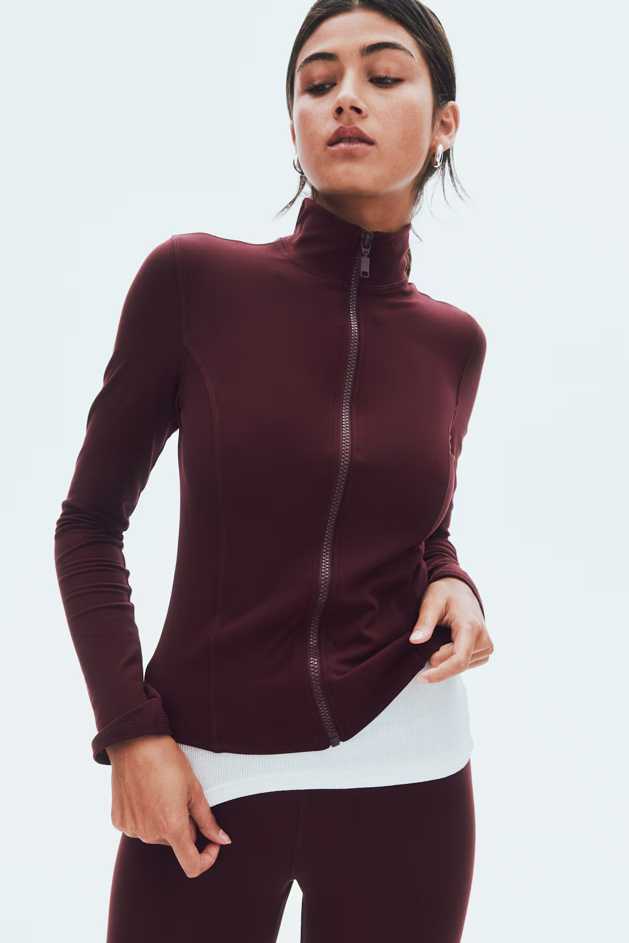 Zip-through jersey top | H&M (UK, MY, IN, SG, PH, TW, HK)