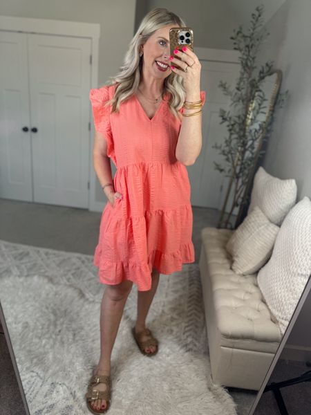 Daily try on, Walmart outfit, Walmart fashion, Walmart try on, time and tru, summer dress, coral dress 

Medium 

#LTKFindsUnder50 #LTKStyleTip
