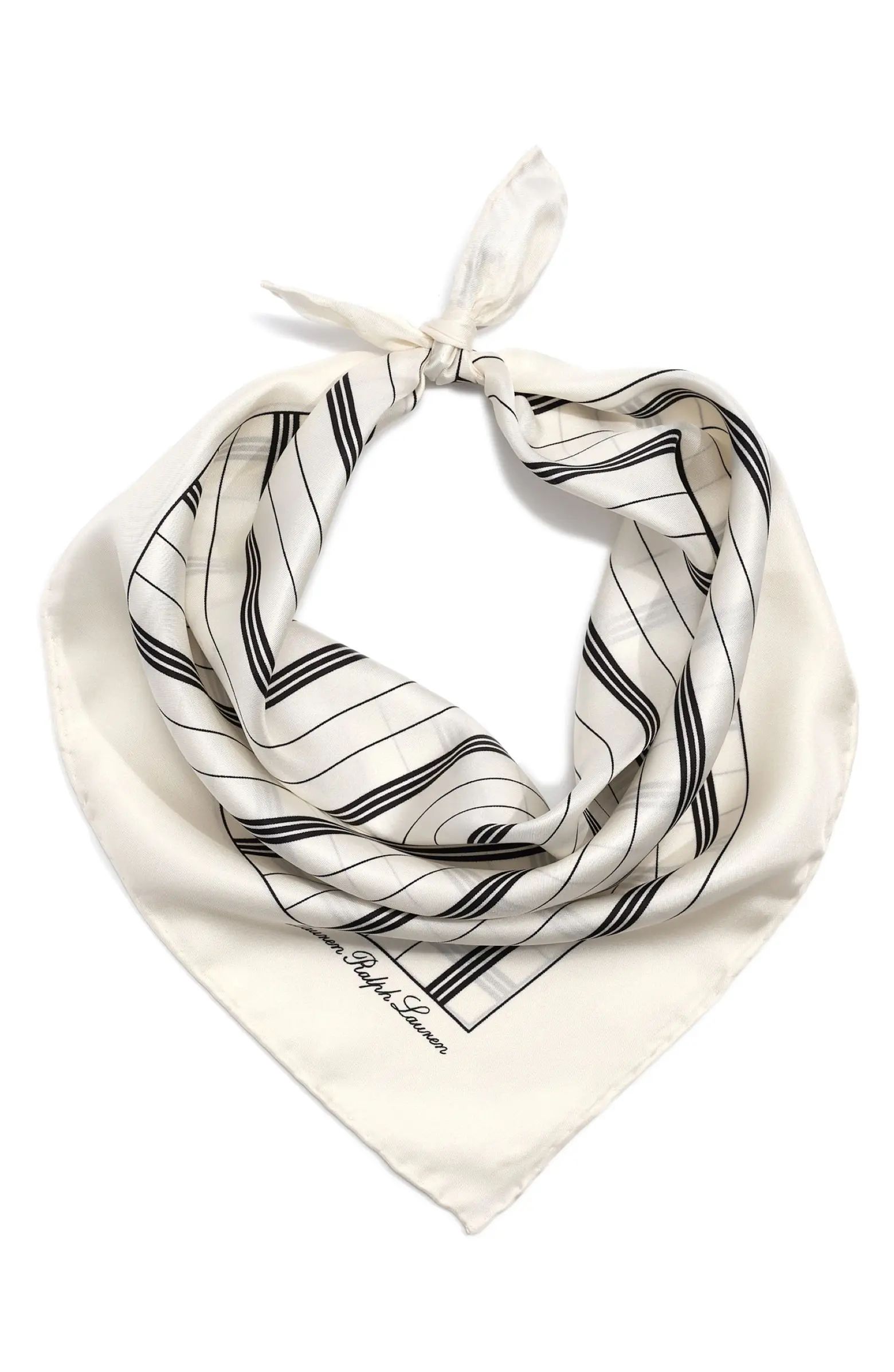 Lauren Ralph Lauren Classic Polka Dot Silk Square Scarf | Nordstrom | Nordstrom