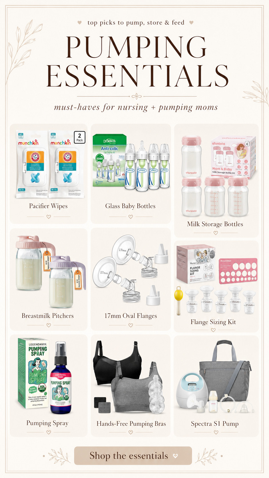 Pumping Mom Must Haves 🍼

These are the little things you may not think about but they REALLY help!

silicone flanges, flange inserts, jug for breastmilk, wipes for pump parts, pumping bra, breast pump storage bag

 

 #LTKmomlife #LTKBaby #LTKBump