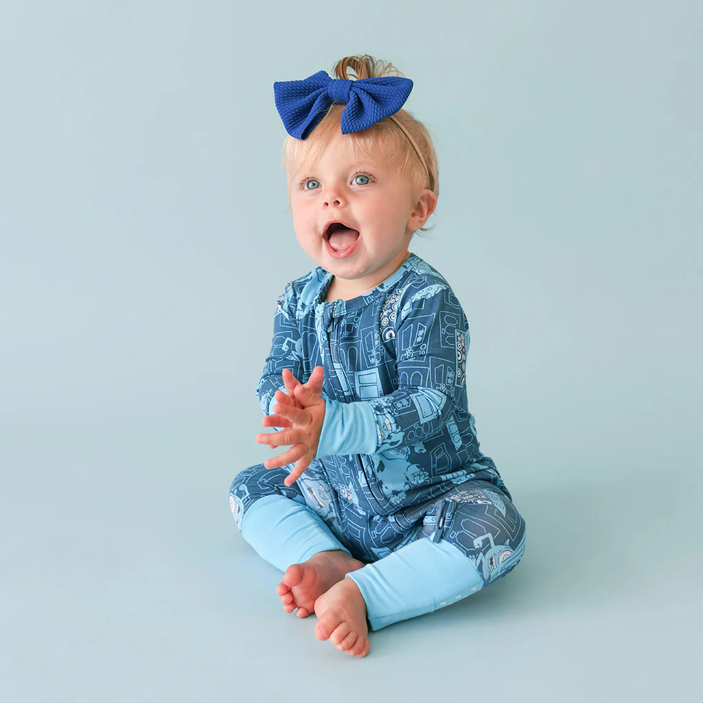 Pixar Blue Baby Convertible Sleeper | Disney Monster Glow | Posh Peanut